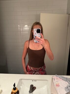 SKIMS Brown Spaghetti-Strap Camisole